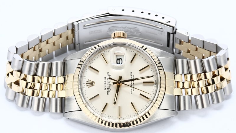 Rolex Two-Tone Datejust 16013 Silver Dial