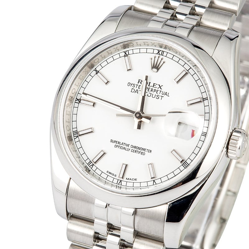 Rolex Datejust 116200 White Dial Jubilee