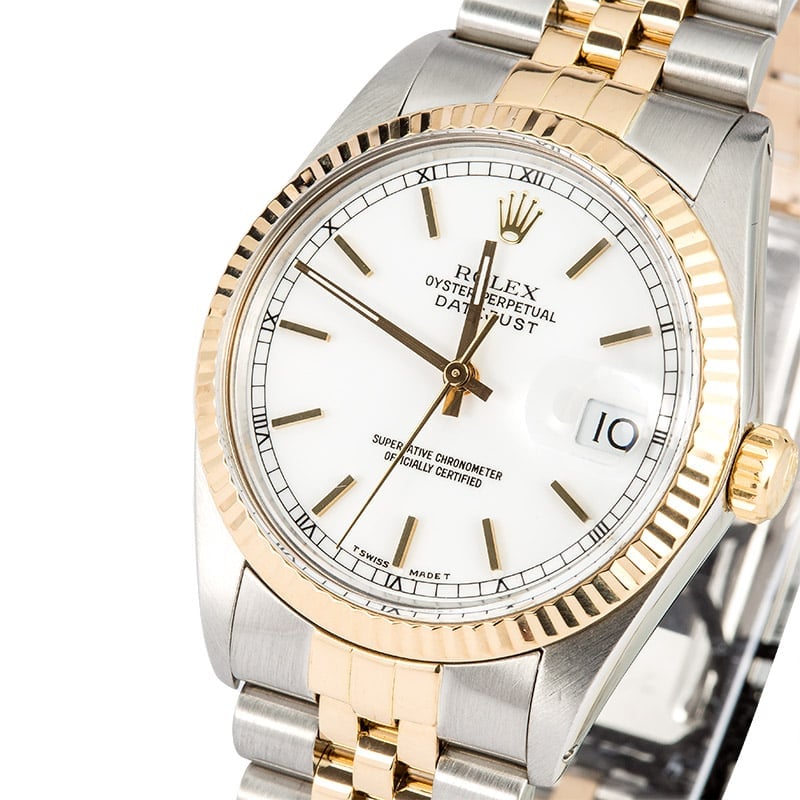 Datejust Rolex 16013 White Index