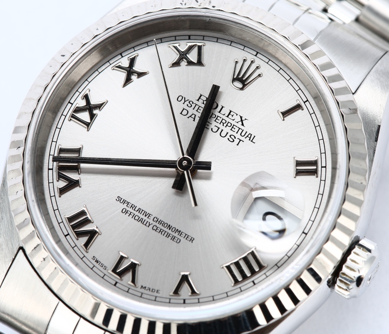 Rolex Datejust 16234 Silver Roman Dial