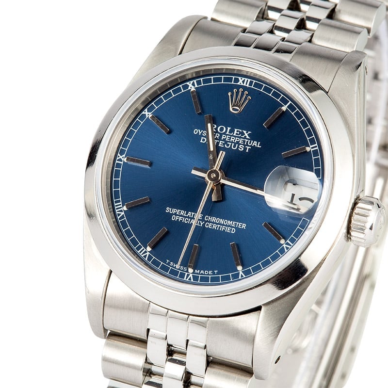 Rolex Mid-size Datejust 68240 Blue Dial