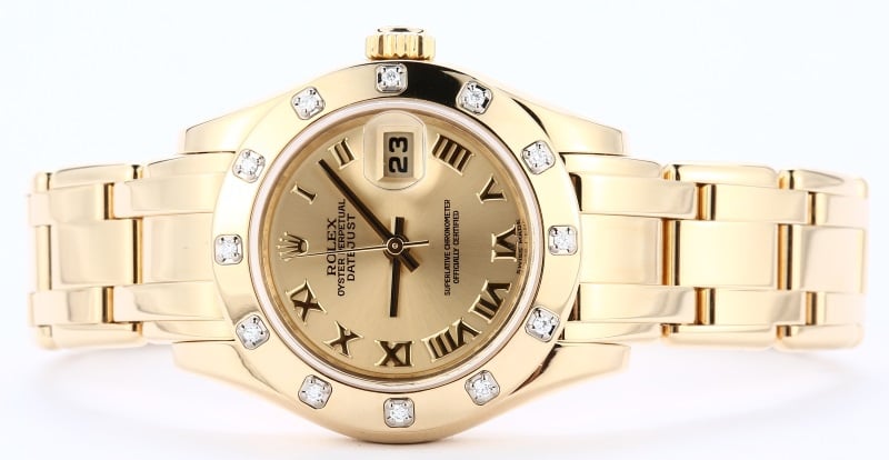 Ladies Rolex Pearlmaster 80318 Yellow Gold