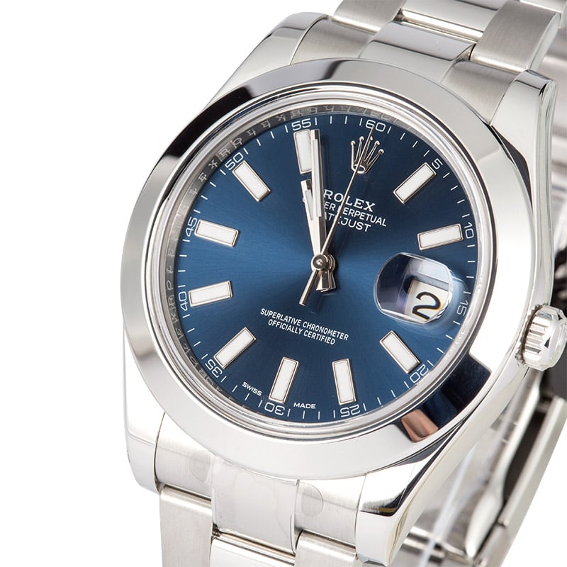 TT Rolex Datejust 116300 Blue Luminous Dial