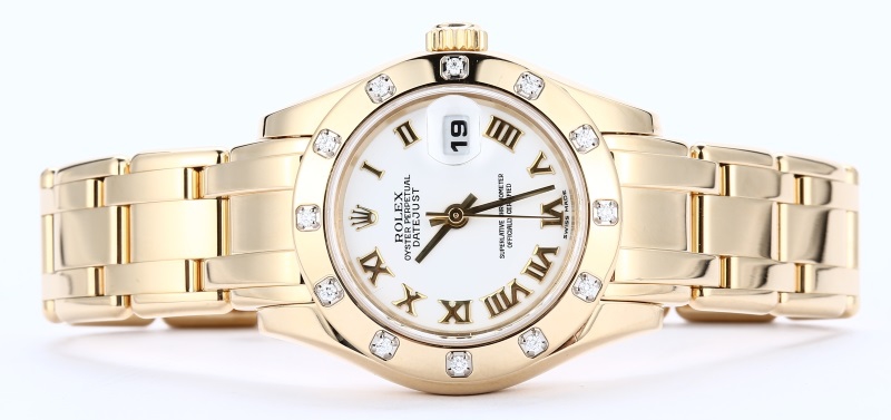 Ladies Rolex Pearlmaster 80318 Roman