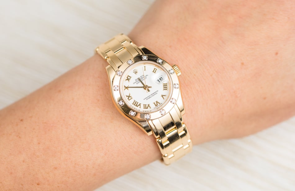 Ladies Rolex Pearlmaster 80318 Roman