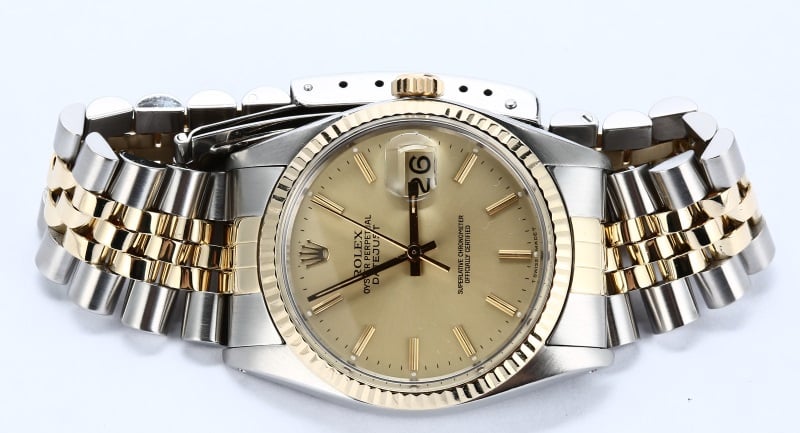 Two-Tone Rolex Datejust 16013 100% Authentic