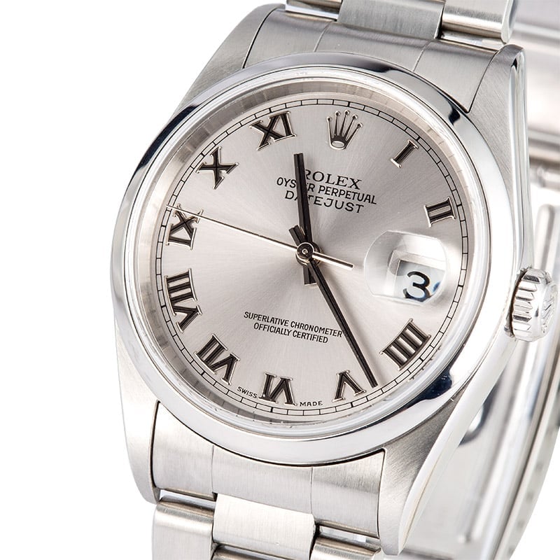 Rolex 16200 silver outlet dial