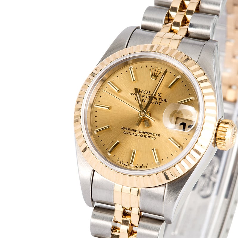 Ladies Two Tone 26mm Rolex Wrist Watch