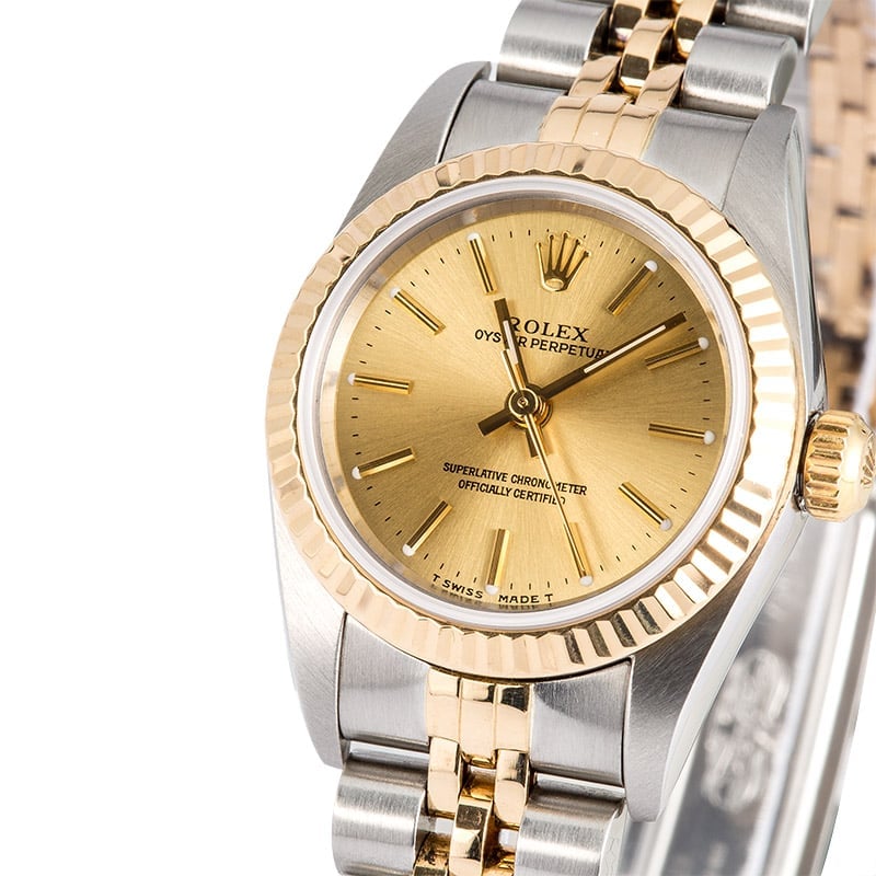 Rolex Ladies Oyster Perpetual 76193 Champagne