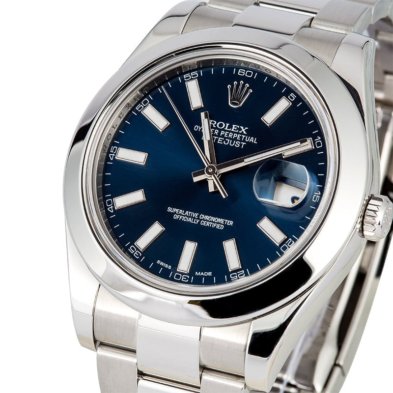 Rolex Datejust 41MM 116300 Blue Index Dial