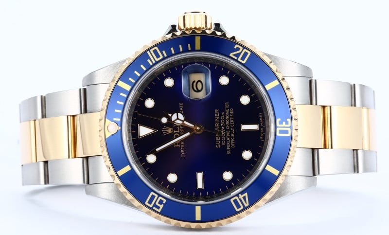 Rolex Submariner 16613 Blue Serial Engraved