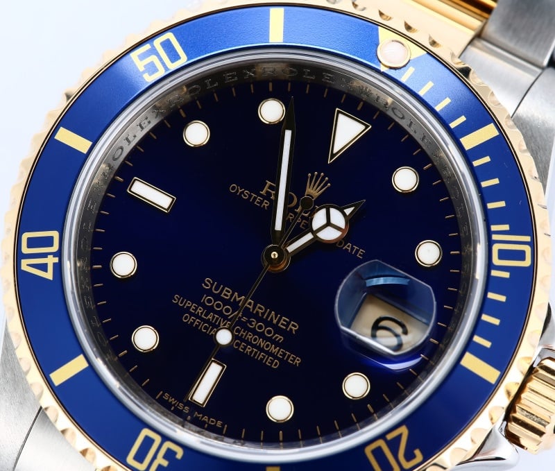 Rolex Submariner 16613 Blue Serial Engraved