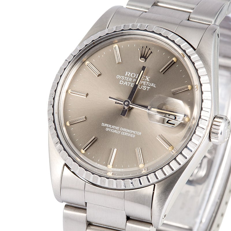 Used Rolex Datejust 16030 Slate Dial