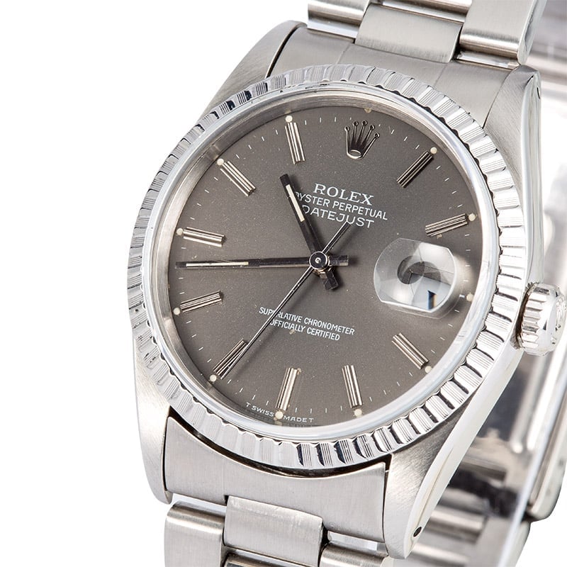 Rolex Datejust 16220 Slate Dial