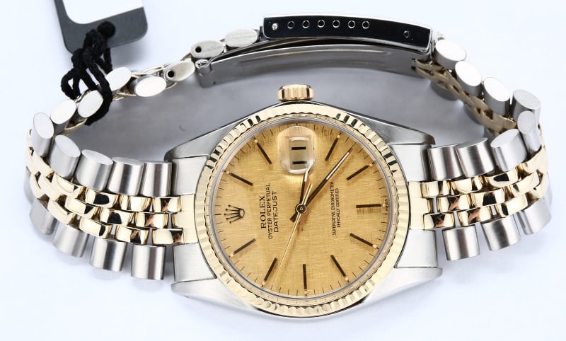 Rolex Two-Tone Datejust 16013 Linen Dial