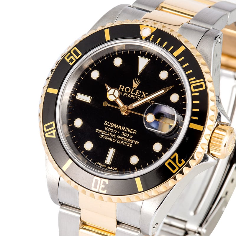 Rolex Submariner Two-Tone 16613 Oyster Black