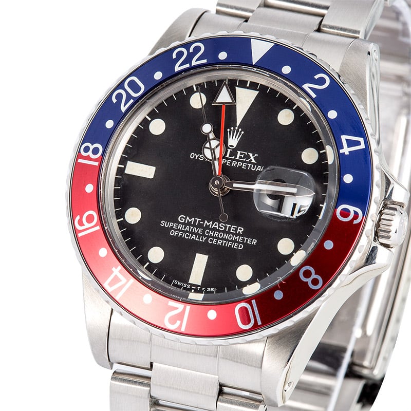 Vintage Rolex GMT-Master II Pepsi Bezel 16750