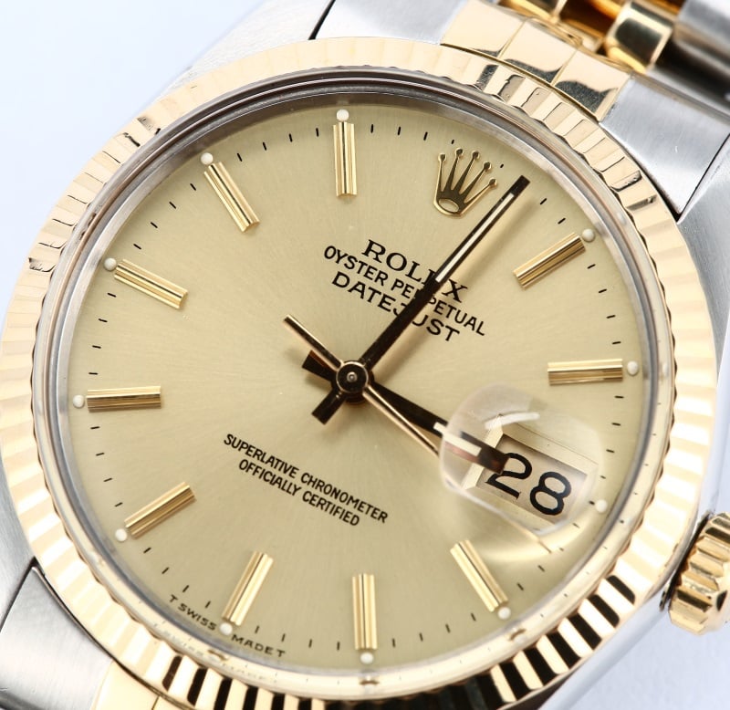 Rolex Datejust Champagne Dial 16013 Two-Tone