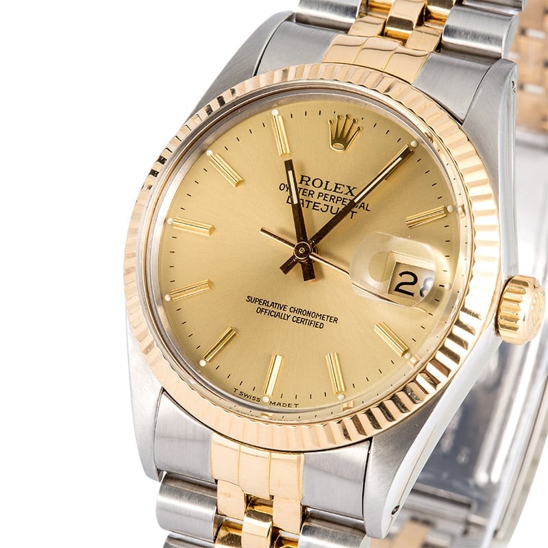 Rolex Datejust Champagne Dial 16013 Two-Tone