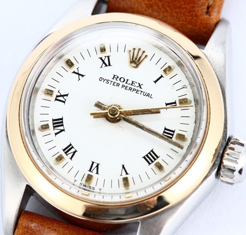 Pre-Owned Ladies Rolex Date 6916 White Roman