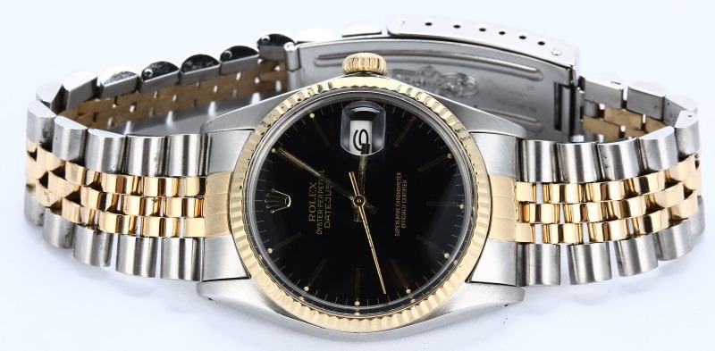 Rolex Datejust Black 16013 Two-Tone