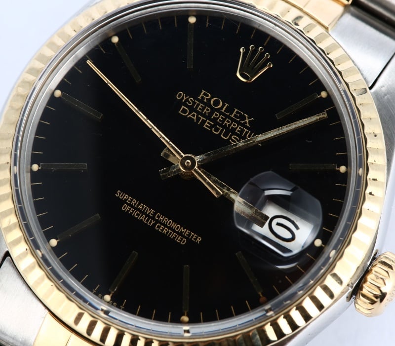 Rolex Datejust Black 16013 Two-Tone