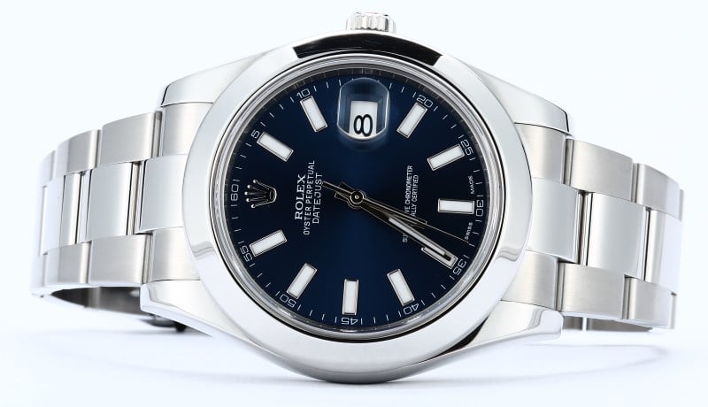 Rolex 41MM Datejust 116300 Blue Index Dial