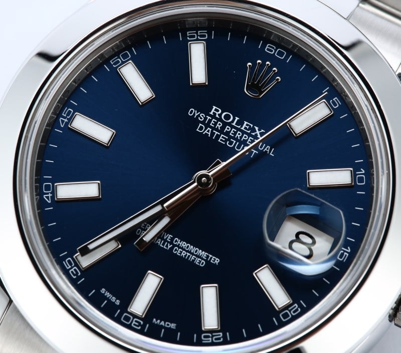 Rolex 41MM Datejust 116300 Blue Index Dial