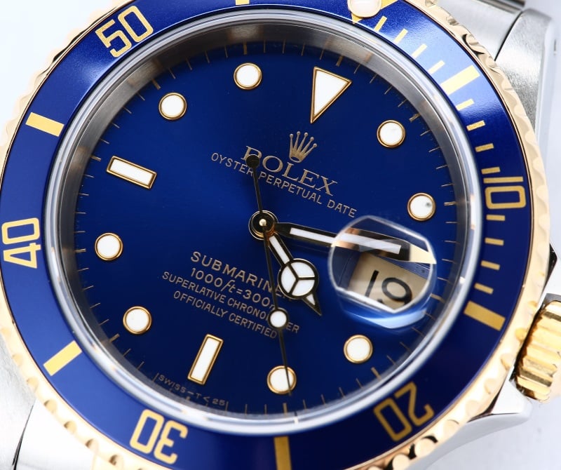 Rolex Submariner Two-Tone Blue Dial 16613