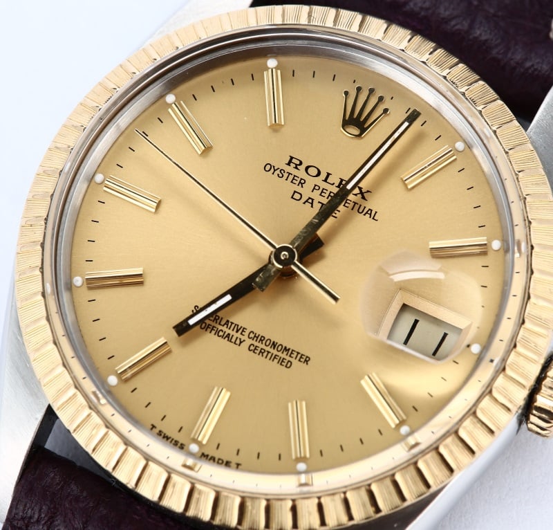 Rolex Date 15053 Leather Strap