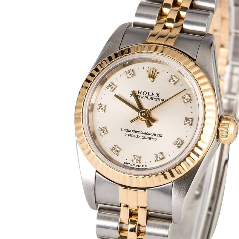 Rolex Ladies Oyster Perpetual Diamond 76193