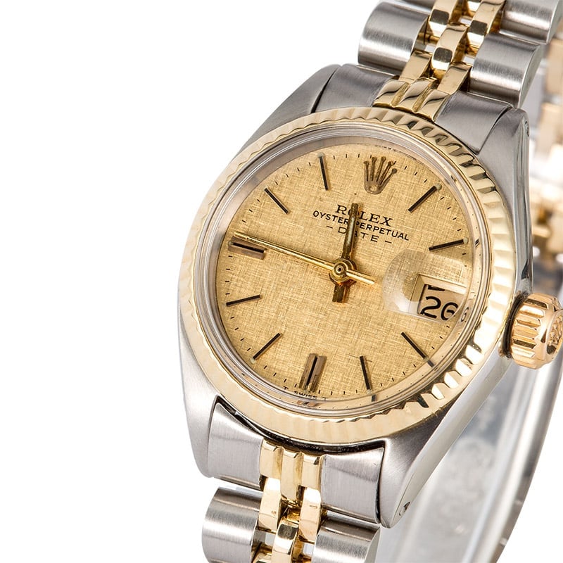 Ladies Rolex Date 6916 Linen Dial