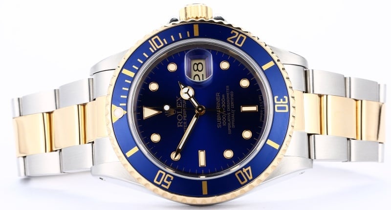 Rolex Submariner 16803 Blue Dial Two-Tone