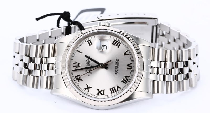 Rolex Datejust 16234 Silver Roman