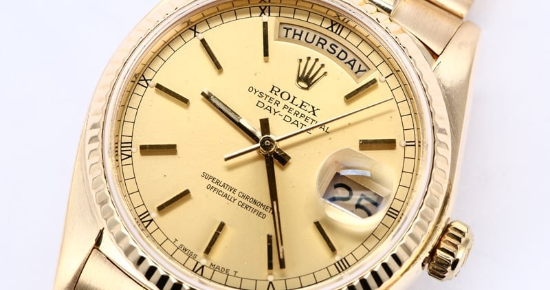 Rolex Day-Date 18038 President Certified Watch