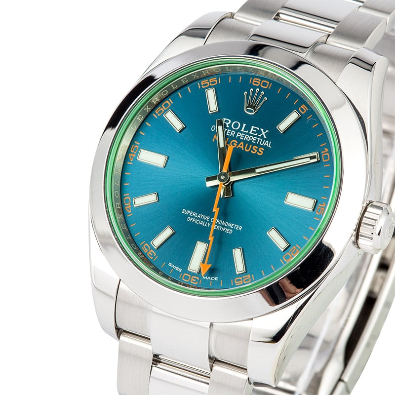 Rolex Blue Milgauss 116400GV Blue Dial