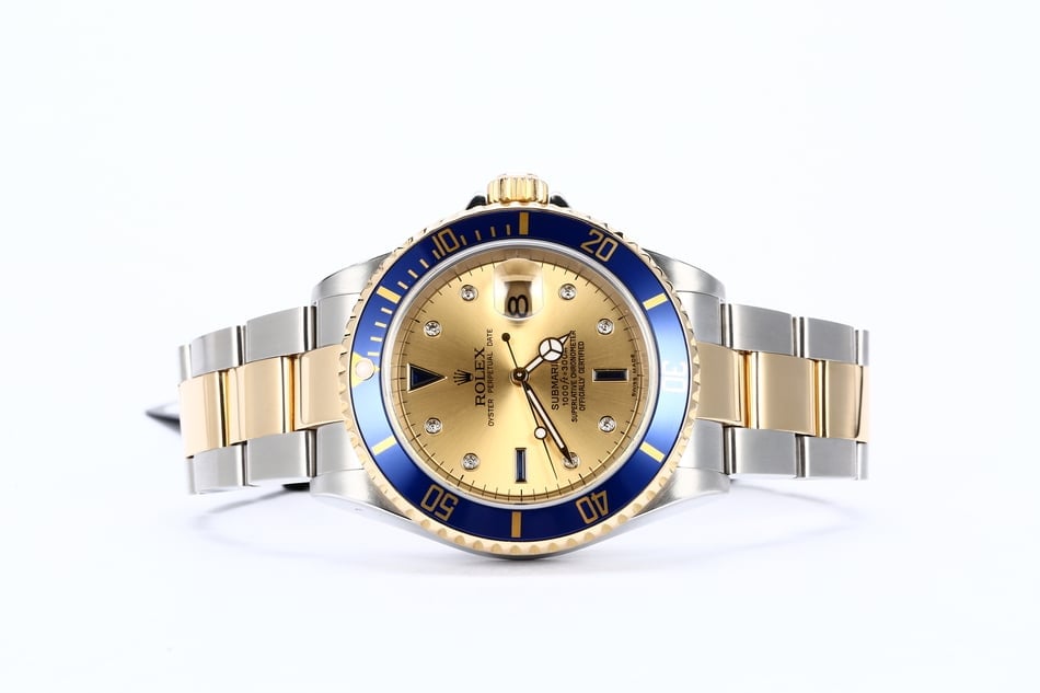 Rolex Submariner 16613 Two-Tone Serti