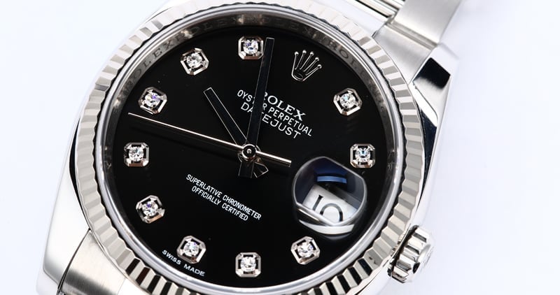 Rolex Datejust 116234BKDO Diamond Dial