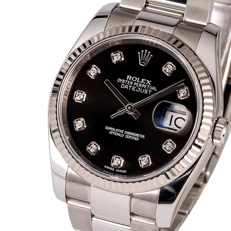 Rolex Datejust 116234BKDO Diamond Dial