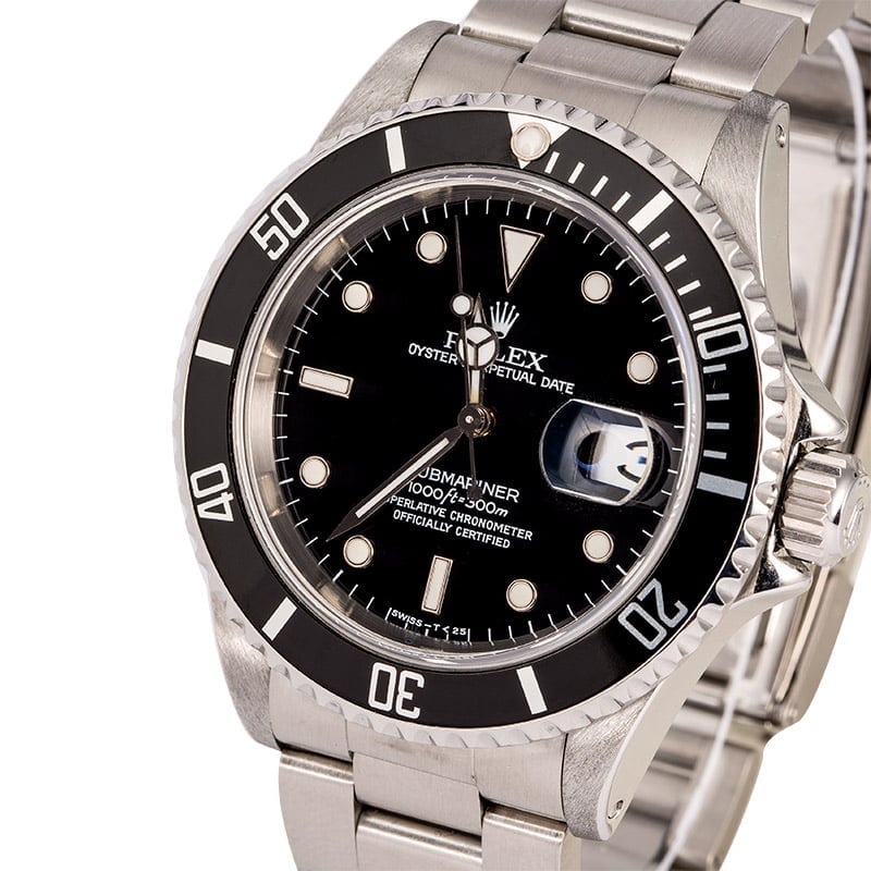 Men's Rolex Submariner 16610 Steel Oyster