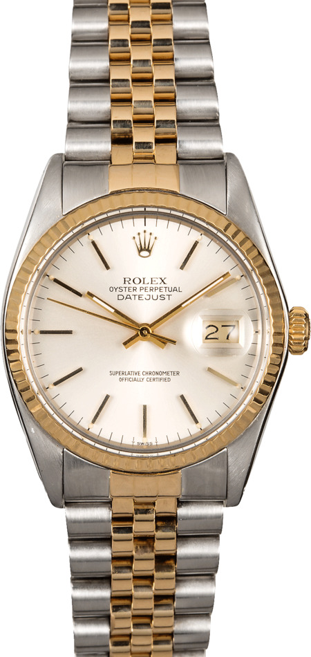 rolex two tone men