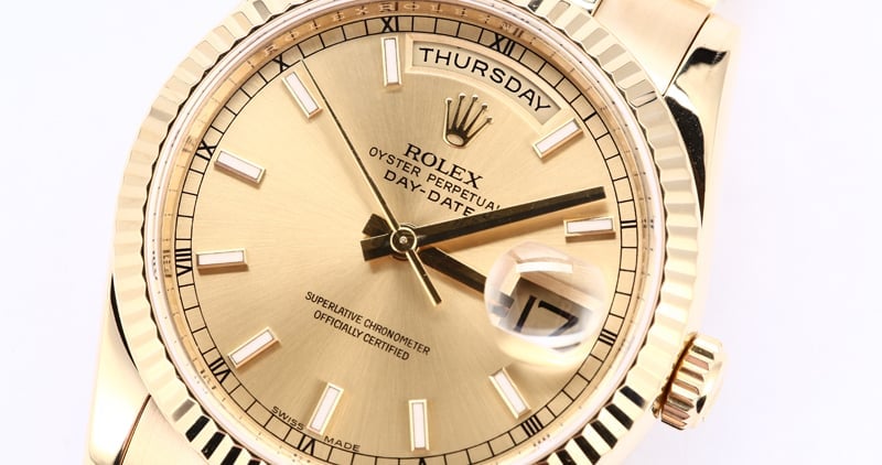 Men's Rolex President 118238CS 18K Yellow Gold