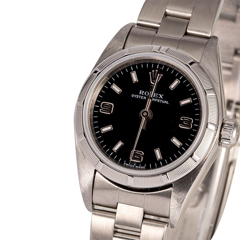 Women's Rolex Datejust 76030 Black Arabic