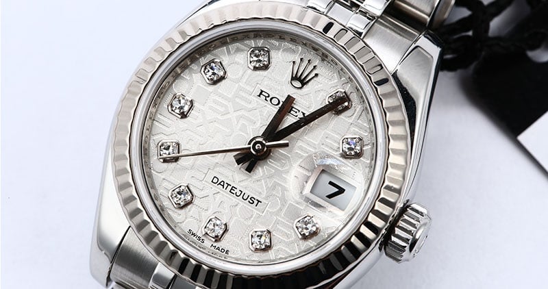 Rolex Lady Datejust 179174 Silver Diamond Jubilee Dial