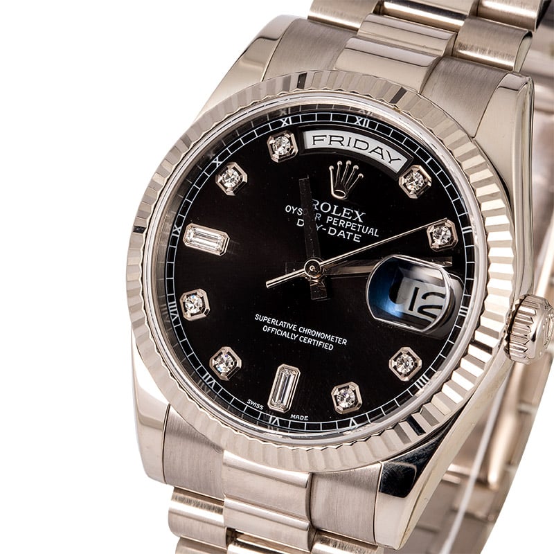 Rolex President 118239 Black Diamond Dial