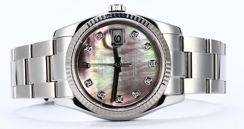 Rolex Datejust 116234 Black MOP Diamond Dial