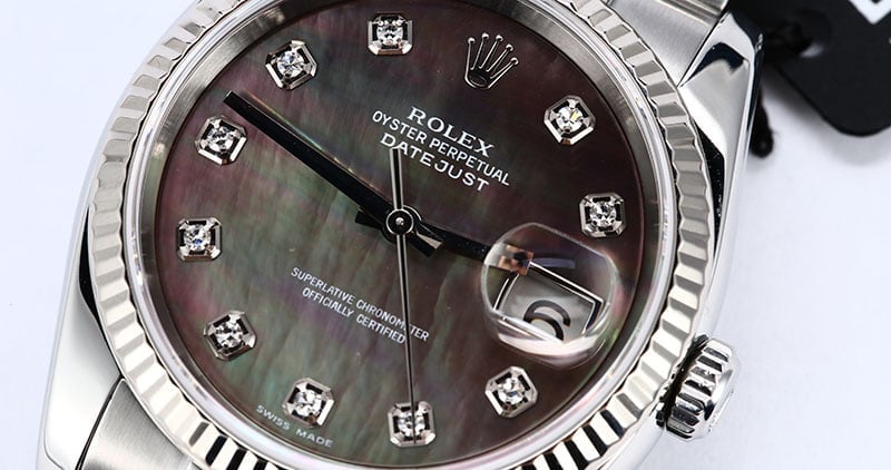 Rolex Datejust 116234 Black MOP Diamond Dial