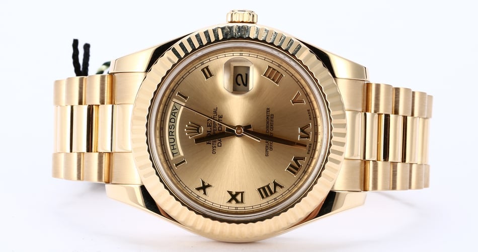 Rolex President 218238 Champagne Roman Dial