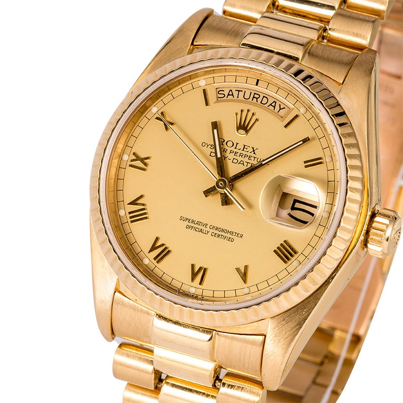 Rolex President 18038 Champagne Roman Dial