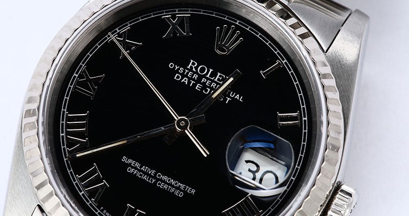 rolex datejust oyster perpetual black